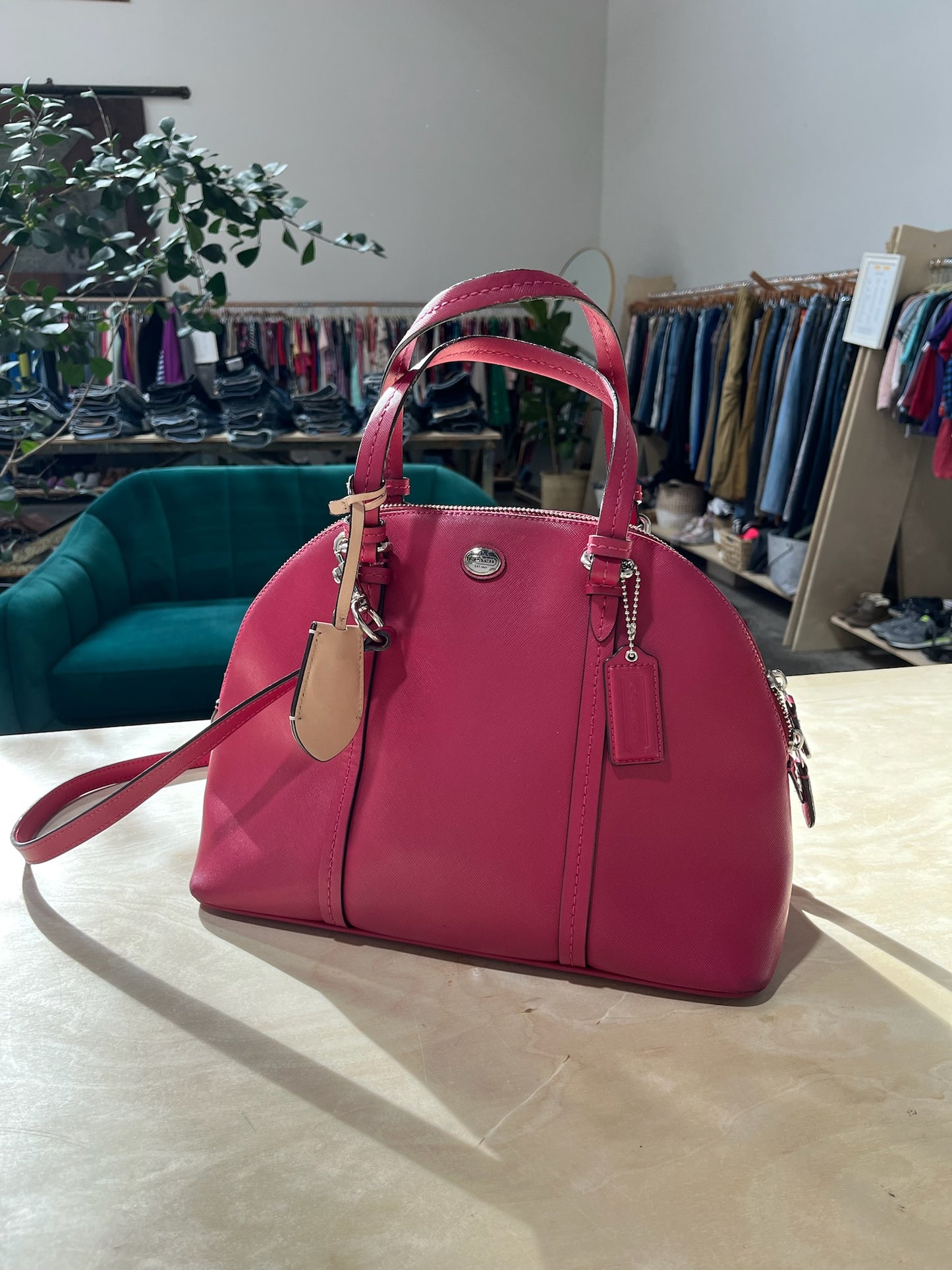 COACH pink handbag
